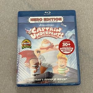 Captain Underpants The First Epic Movie Blu-Ray New/Unopened